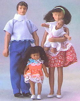 Dollhouse Miniature Spanish Family
